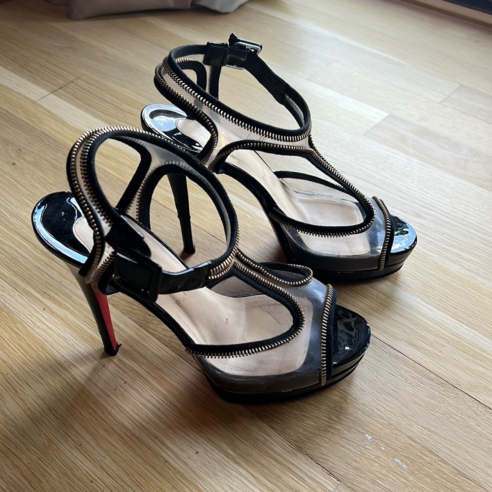 Authentic Christian Louboutin Zipper Heels